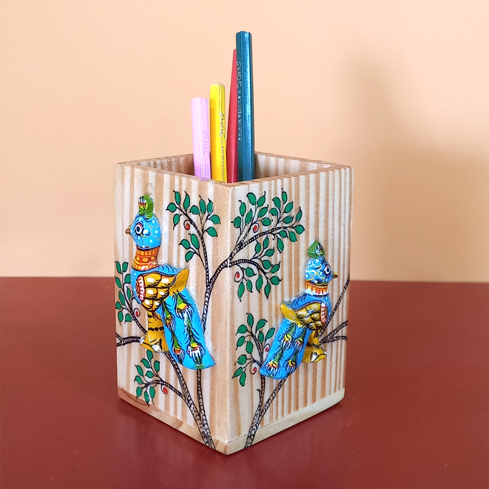 Trees and Birds Pen Stand Design 1 – Bare Hand Creations